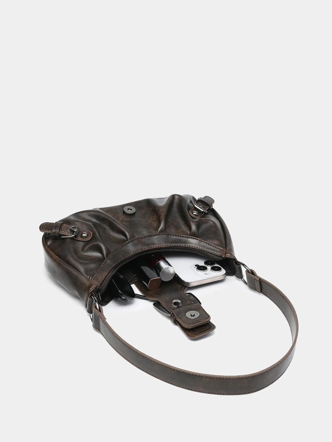 Rivet Saddle Shoulder Bag