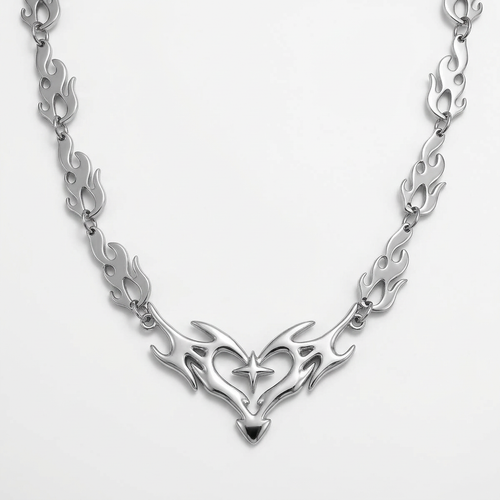 Flame/Wire Heart Choker
