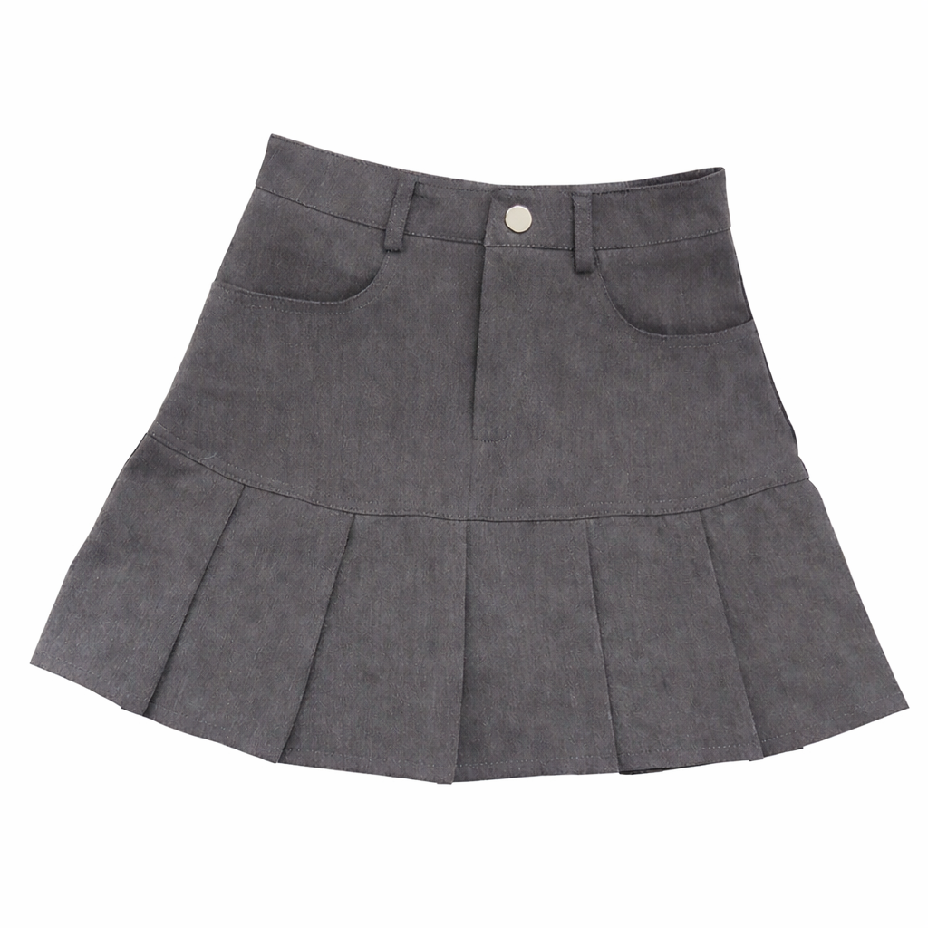 Vintage High Waist Pleated Skirt