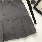 Vintage High Waist Pleated Skirt