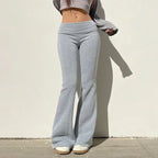 Casual Low-Rise Flare Pants