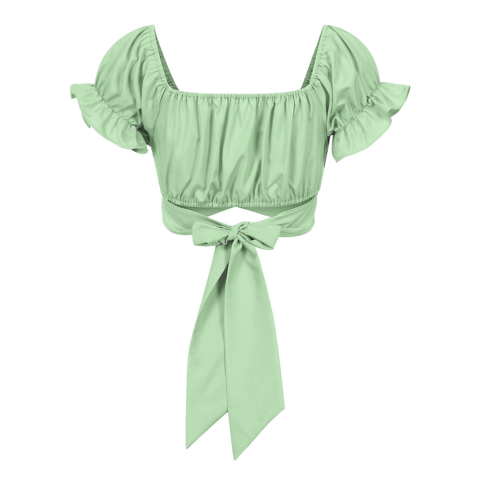 Ruffle Tie-Up Crop Top