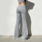 Casual Low-Rise Flare Pants
