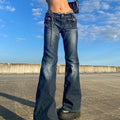 Grunge Vintage Low Waisted Denim Jeans